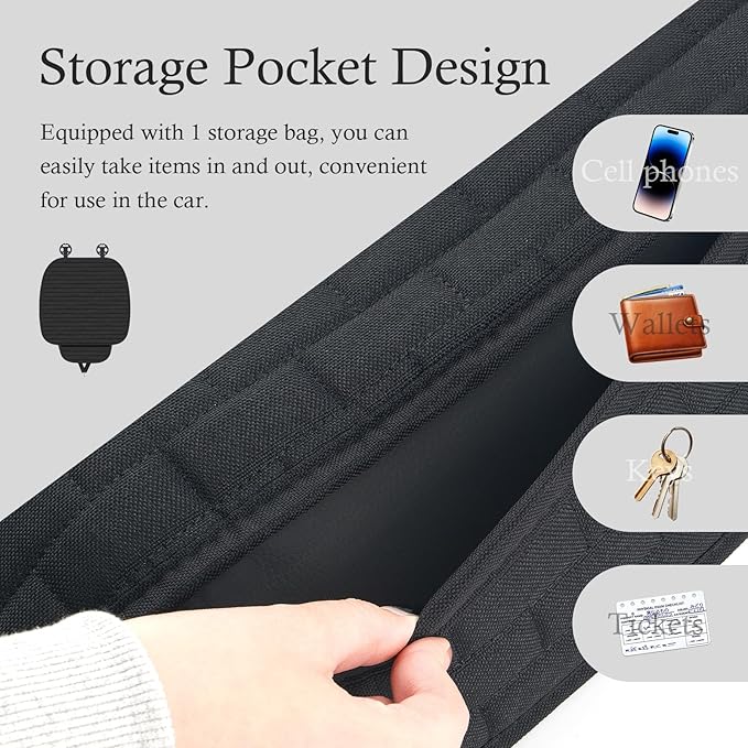 Car Seat Covers Front Seats,Non-Slip & Breathable Car Front Seat Cover with Lattice Design,Universal Bottom Seats Covers for Cars with Storage Pockets Cars Interior Accessories (Front Seat Cover)