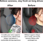 Car Headrest Pillow for Neck Support Memory Foam Car Neck Pillow Universal Fit Head Rest Travel Pillow Car Pillow for Pain Relief While Driving Grey 2pc