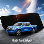Car Sun Shade for 2016-2024 2025 2026 Toyota Tacoma Windshield Sun Shade, Sun Visor Windshield Screen Cover for Tacoma Front Window Sunshade Foldable Auto Interior Accessories UV Block to Keep Cool