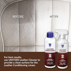 UNITERS Leather Cleaner and Conditioner Foam Solution Cream Bundle, for use of Leather Furniture, Car Interior, Apparel, Boots, Shoes, Bags, and More