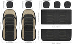 CAROMOP 3D Air Mesh Car Seat Covers 2 Front Seats,Breathable and Durable Seat Covers for Cars,Universal Fit for SUV,Vans,sedans, Trucks, Automotive Interior Covers(Black/Beige)