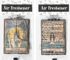 L1rabe 4P Vintage Tarot Car Air Fresheners, The Star World Sun Moon Hanging Air Freshener Fragrance Scented Cards Old Style Tarot Theme Car Aromatherapy Tablets Bedroom Wardrobe Shoe Cabinet Deodorant