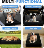 Backseat Dog Bed Non-Slip, Dog Bed for Car Back Seat Soft and Comfortable, Back Seat Pet Bed Mat for Travel, Pet Car Blanket for Backseat Extender and Seat Covers Black