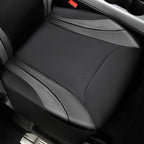 CAR PASS Premium Carbon Fiber Leather Car Seat Covers Full Set,Airbag Compatible,5mm Composite Sponge Inside,Sporty Universal Fit for SUV,Van,Sedan,Truck (Full Set,Black)
