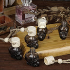 Skull Air Freshener Car Hanging, Car Air Freshener Cars Diffuser Bottles, Refillable Perfume Bottles Pendant Auto Interior Decor for Essential Oil Fragrance Aromatherapy Bottle Ornament (6 Pcs)