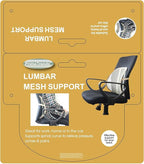 Black Lumbar Mesh Back Brace Support Office Home Car Seat Chair Ventilate Cool Cushion Pad with Massage | Breathable, Massage Beads for Ultimate Comfort (1 Piece)