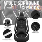 CTDS Car Seat Covers for Mazda CX-5 CX-3 CX-7 CX-9 CX-50 CX-30 CX-70 CX-90 2007-2026, Stylish Sport Seat Cover, Premium Nappa Leather Car Seat Cover.(Luxury 5 Seats/Black White)