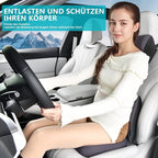 FLORICH 3 PCS Seat Cushion for Carseat Lumbar Support Pillow Car Neck Headrest Pillows Memory Foam Gel Memory Foam Massage Point Seat Pads Pressure Relief Back Cushion for Office Chair(Light Grey)