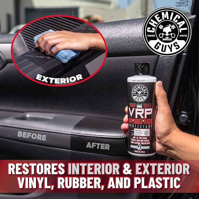 Chemical Guys TVD_107_16 VRP Vinyl, Rubber and Plastic Non-Greasy Dry-to-the-Touch Long Lasting Super Shine Dressing for Tires, Trim and More, Safe for Cars, Trucks, SUVs, RVs & More, 16 fl oz