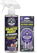 Chemical Guys Galactic Scent Air Freshener and Odor Eliminator, 16 fl oz with 3 Pack of Hanging Air Fresheners (Great for Cars, Trucks, SUVs, RVs, Home, Office, Dorm Room & More) - HOL460