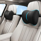 2-Pack Car Neck Pillow with Height-Adjustable,Car Headrest Pillow for Neck Support Relieves Driving Fatigue, Soft Memory Form and Ergonomic Design Fits Most Car Seats(Matte Black)