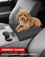Center Console Armrest Cover for Ford F150 2011 2012 2013 2014, Middle Console Lid Protective Covering, Arm Rest Cushion Pad, PU Leather Interior Accessories, Anti-Scratch, Black (Fits Jump Seat Only)