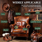 4-in-1 Mink Oil Leather Conditioner and Cleaner 3.52 oz - Premium Waterproof Formula for Leather Cowboy Boots,Shoes,Saddles & Bags with Horsehair Brush, Sponge & Microfiber Cloth