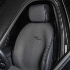 Sojoy IsoTowel Front Car Seat Cover-Microfiber Car Seat Protector Sweat-Quick Dry Non-Slip Seat Towel Cover-Honeycomb Cloth Four Seasons All Weather (Black)