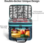 Maelstrom Portable Collapsible Soft Cooler Bag – 24/30/60 Cans Double-Deck Leakproof Ice Chest for Beach, Camping & Grocery