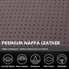 Coverado Chevy Silverado Seat Covers, Leather Car Seat Covers Custom Fit for Chevy Silverado GMC Sierra 2014-2018 1500, 2015-2019 2500HD 3500HD (Full Set, Brown)