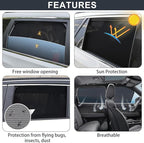 XCBYT 4 Pack 2023-2024 Honda CRV Window Shades with Breathable Mesh Window Covers 99% Sun UV Blackout Keeps Cool Car Privacy Curtains for Breastfeeding, Napping, Dressing, Camping