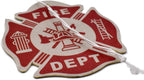 Elektroplate Fire Department Firefighter Red Automotive Air Fresheners for Vehicles | New Car Scent (12-Pack) | Made in the USA