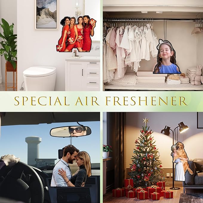 Custom Car Air Freshener with Picture Logo Personalized Bulk Air Fresheners for Car Wardrobe Bathroom Hanging Decoration (Entire Body)