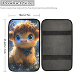 Dreaweet Center Console Cover Cute Highland Cow Car Accessories for Women Girly Universal Car Armrest Cover for Truck SUV Sedan,Soft Comfy Car Arm Rest Cover Pad