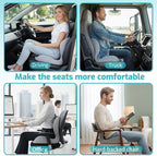 Ergonomic Seat Cushion,Office Chair Cushion with Lumbar Support Pillow,Car Orthopedic Seat Cushions,Designed for Sciatica,Tailbone,Back Pain Relief,for Office,Car,Truck,Home,Desk Chair