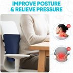 FORTEM Lumbar Support Pillow for Office Chair, Lumbar Support Pillow for Car, Back Rest for Gaming, Memory Foam Pillow, Desk Chair Cushion, Breathable & Washable Cover, Adjustable Straps
