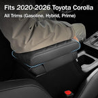 Corolla Center Console Cover/Pad Fit 2020-2023 2024 2025 2026,Faux Leather Toyota Corolla Armrest mat,Posture Improving Support Cushion,Protector Console,Waterproof, Wear-Resistant