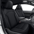 AOMSAZTO Custom Fit Seat Covers for Toyota Camry 2025-2026 XLE XSE Full Set Faux Leather Car Seat Covers Waterproof Airbag Compatible Interior Protection (Black)