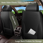 Front Car Seat Covers Fit for Subaru Crosstrek 2016-2024 2025 2026: Perforated Breathable Leather Car Seat Protector Airbag Compatible(2 Seats,Black&Grey)
