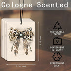 Cowgirl Car Air Freshener 4 Pcs, Watercolor Bow Hat Boot Scented Hanging Decor for Women, Vehicles Home Ranch, Western Boho Mirror Gift