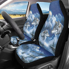 Forest Wolf Car Seat Covers Universal Front Car Seats Breathable Anti-Slip Back Fabric Removable Automotive Accessories Suitable for Cars SUV