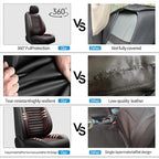 Fit Prius Car Seat Covers for Toyota Prius 2001-2024 2025 2026 - Upgraded Premium Waterproof & Breathable Leather, Airbag Compatible, All-Weather Seat Cushion Protector (2 Front/Black+Red)