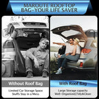 IDEALHOUSE 2024 New Rooftop Cargo Carrier Bag – 15 Cu Ft Heavy-Duty Robust Waterproof & Durable Storage Bag, Universal Fit with 8 Door Hooks