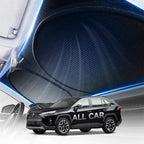 [Upgrade] DooGooGoo Windshield Sun Shade - Medium, Sunshade for Car Windshield [Heat Shield & UV Block] Car Sun Shade Protect Interior & Keep Car Cooler Foldable Front Windshield Shade (64x32 Inches)