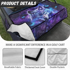 Biyejit Golf Cart Seat Covers with 4 Pockets Golf Cart Seat Towel Blanket Fits 2-Seat Golf Carts, Golf Cart Accessories