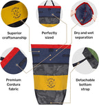 Living in a Bubble Wet Dry Laundry Bag – Portable Waterproof Laundry Hamper for RV, Campervan & Travel – Foldable Clothes Organizer with Separate Wet & Dry Compartments