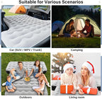 Coverado Car Air Mattress, SUV Air Mattress with Built in Wireless Pump, Comfort Flocking Travel Bed, 5-inch Height SUV Mattress Car Bed Camping, Universal Air Mattress for SUVs, Supports 660lbs
