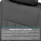 Champlus Car Seat Covers, Premium Leather Ultra Comfort and Thick 2 Front Seat Covers, Universal Fit Automotive Sedan Cars, SUVs, Trucks, Mini Vans, Airbag Compatible, Easy to Install
