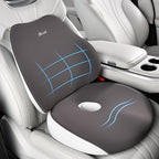 FLORICH Car Seat Cushion and Lumbar Support Pillow, Ergonomic Memory Foam Driving Seat Cushions for Back & Sciatica Pain Relief, Non-Slip Cushion for Car, Office, Truck, Wheelchair, Gaming Chair-Gray
