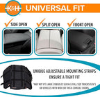 K&H Pet Products Center Console Dog Car Seat for Small Dogs & Cats, Secure Armrest Booster Pet Carrier with Safety Tether, Zippered Enclosure, 2 Pockets, Washable Plush Pad, for Pets Under 8 lbs.