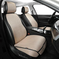 Auto Newer Car Seat Cover,Breathable Front Car Seat Cushion,Comfortable Car Seat Protector,Anti-Slip and Full Wrap Driver Car Seat Protector with Storage Pocket,Universal All Seasons(Beige,2PCS)