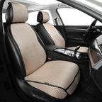 Auto Newer Car Seat Cover,Breathable Front Car Seat Cushion,Comfortable Car Seat Protector,Anti-Slip and Full Wrap Driver Car Seat Protector with Storage Pocket,Universal All Seasons(Beige,2PCS)