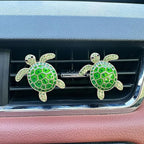 4pcs Cute Sea Turtles Car Air Vent Diffuser – Clip-On Fragrance Air Freshener for Cars with Replaceable Refills, Adorable Animal Vent Clip for SUV & Truck(Green, Ocean)