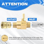 JOEJET Downstream Injector for Pressure Washer, Fixed Chemical Injector Kit with 3/8 Inch Quick Connect, 10 Ft Siphon Hose, 5-8 GPM