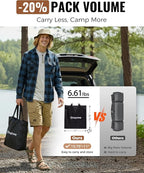 KingCamp FLEXIREST 8.0 Inflatable Sleeping Pad for Camping, High-Support Drop Stitch Camping Mattress with 1100lbs Capacity, PVC-Free Camping Mat for Tent Car Glamping Outdoor Travel, 79 * 40 * 3.15