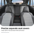 Lolcar Rav4 Seat Covers Custom Fit for Toyota RAV4 Adventure,TRD-Off Road 2019 2020 2021 2022 2023 2024, Leather Truck Seat Cover Full Set for SUV,Faux Leather(Black/Gray)