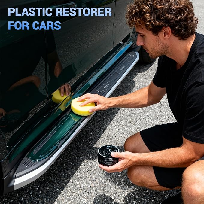 Ultimate Car Scratch & Trim Restoration Kit - Erases Scratches, Revives Faded Black Plastic, Vinyl & Rubber to Restore a Like-Deep Shine, Plastic Refurbishment