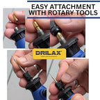 Drilax Diamond Drill Bits for Stone and Glass – 30 Pc Set (1mm, 2mm, 3mm) 1/8 Shank for Dremel & Rotary Tools – Jewelry Making, Gemstone, Sea Glass and Lapidary Drill Bits Kit