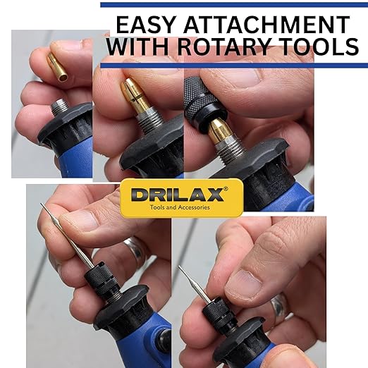 Drilax Diamond Drill Bits for Stone and Glass – 30 Pc Set (1mm, 2mm, 3mm) 1/8 Shank for Dremel & Rotary Tools – Jewelry Making, Gemstone, Sea Glass and Lapidary Drill Bits Kit