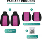 FH Group Automotive Front Car Seat Covers for SUV, Trucks, Sedan and More - Universal Fit Front High Back Design Interior Accessories - 3D Mesh Fabric Center Panel - Pink